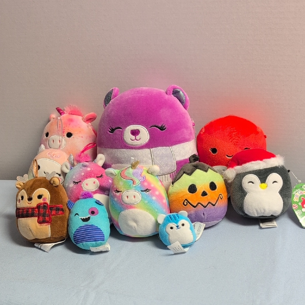 Original Squishmallows Assorted Colorful Plush Toy Collection